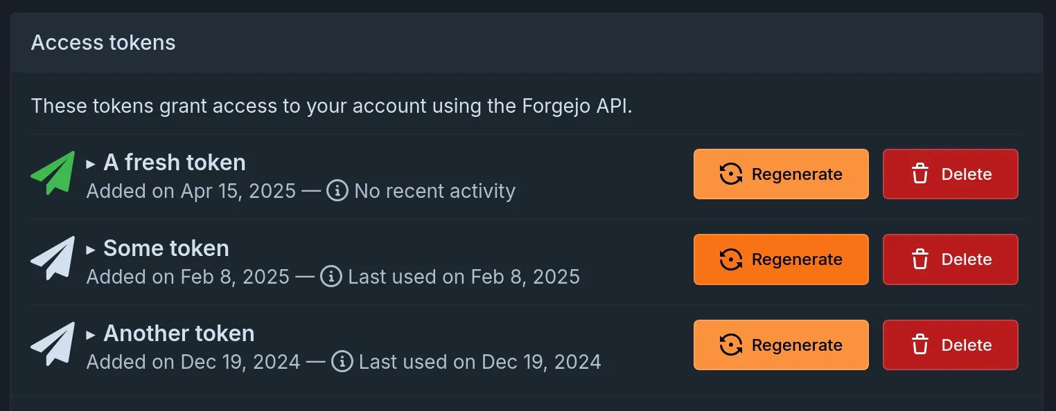 Regenerate access token