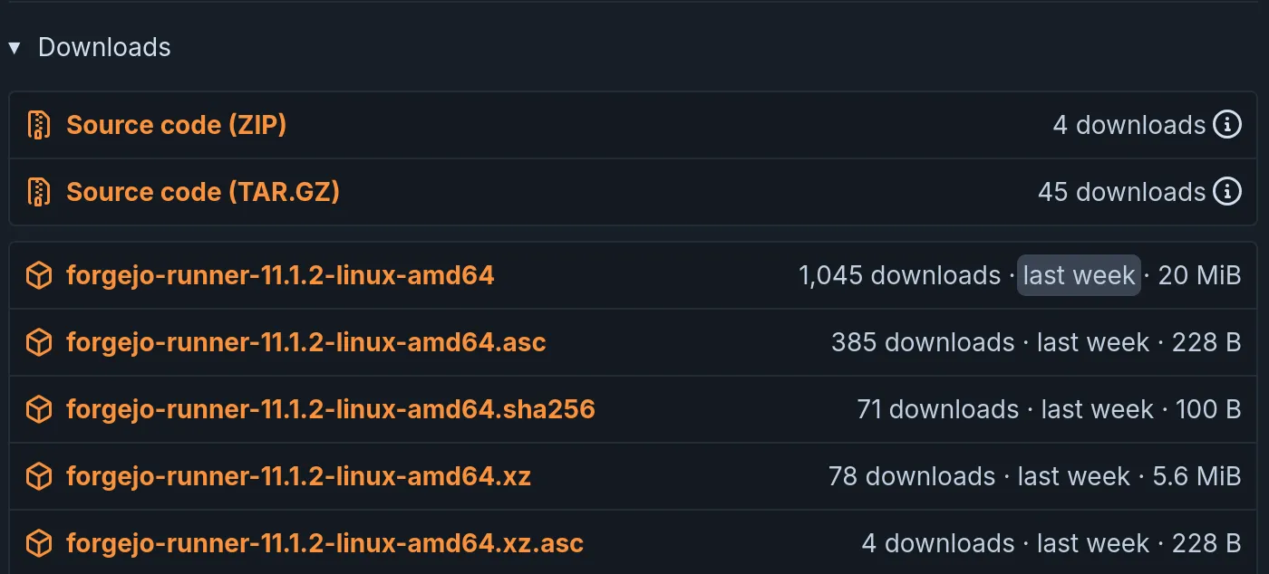 Timestamp tooltip on a release attachment