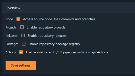 Enable Actions